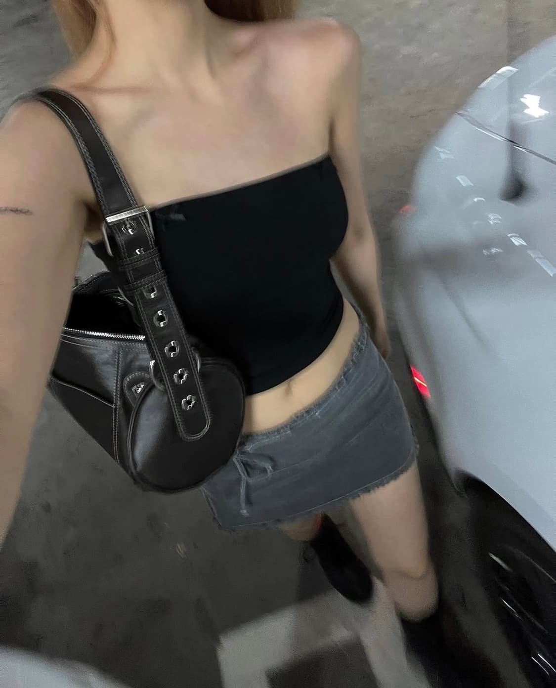 쓰리타임즈 스티치 미니 스커트 상품이미지4