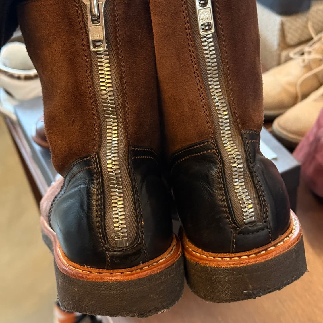 KOLOR 컬러 스웨이드 라운드토 집업 부츠 275 280 285 상품이미지6