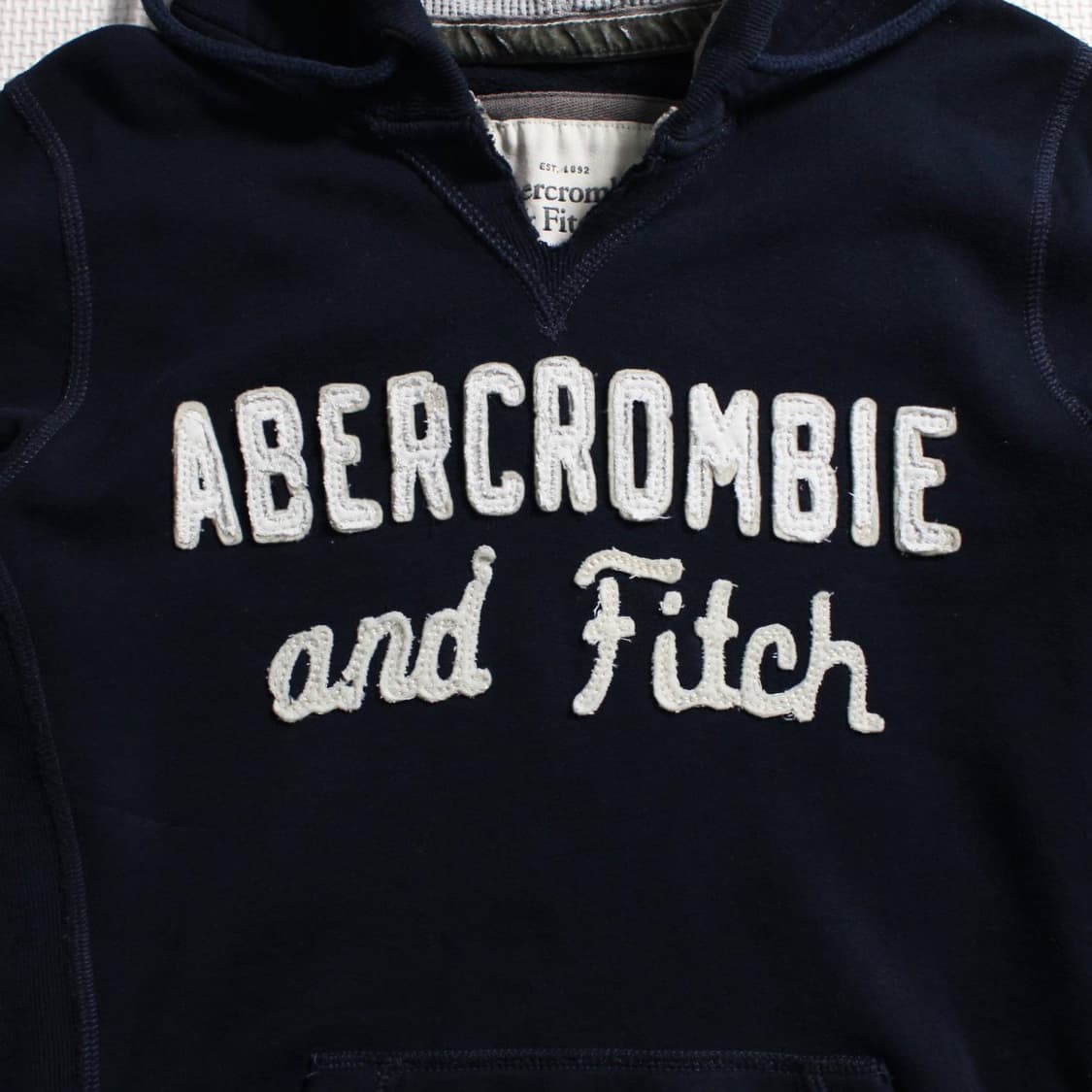 Abercrombie 아베크롬비 기모 네이비 후드티 상품이미지3
