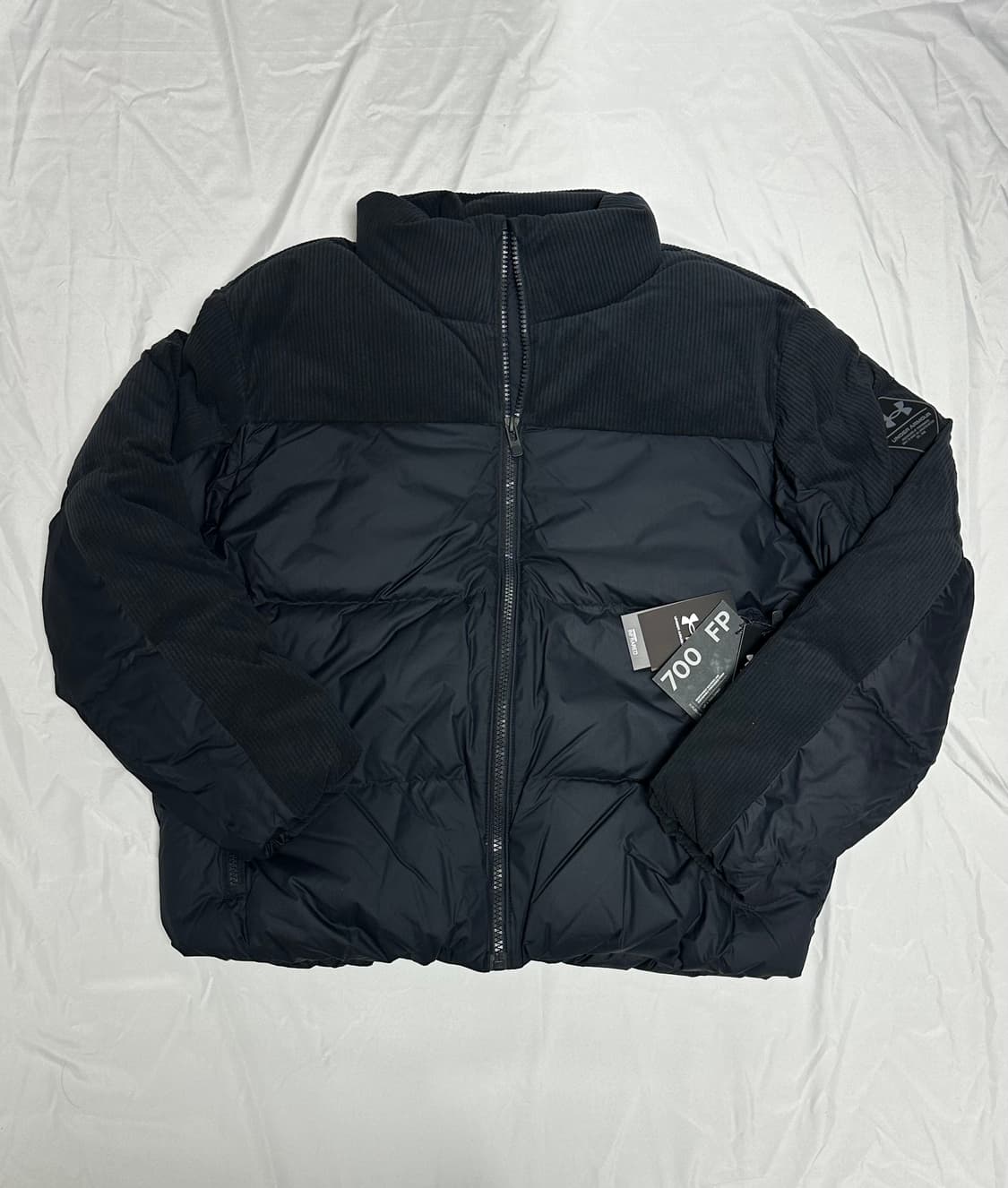 (M) 언더아머 UA Limitless 다운 코듀로이 자켓 패딩 블랙 상품이미지1