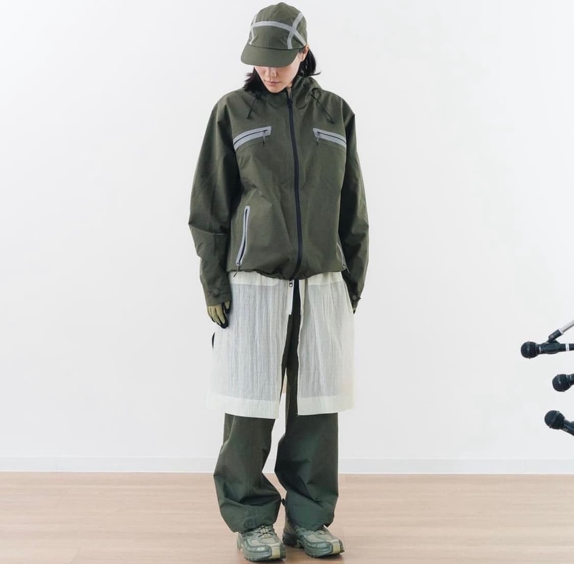 jeongli 정리 3 layer cap 브라운 올리브 일괄 상품이미지2