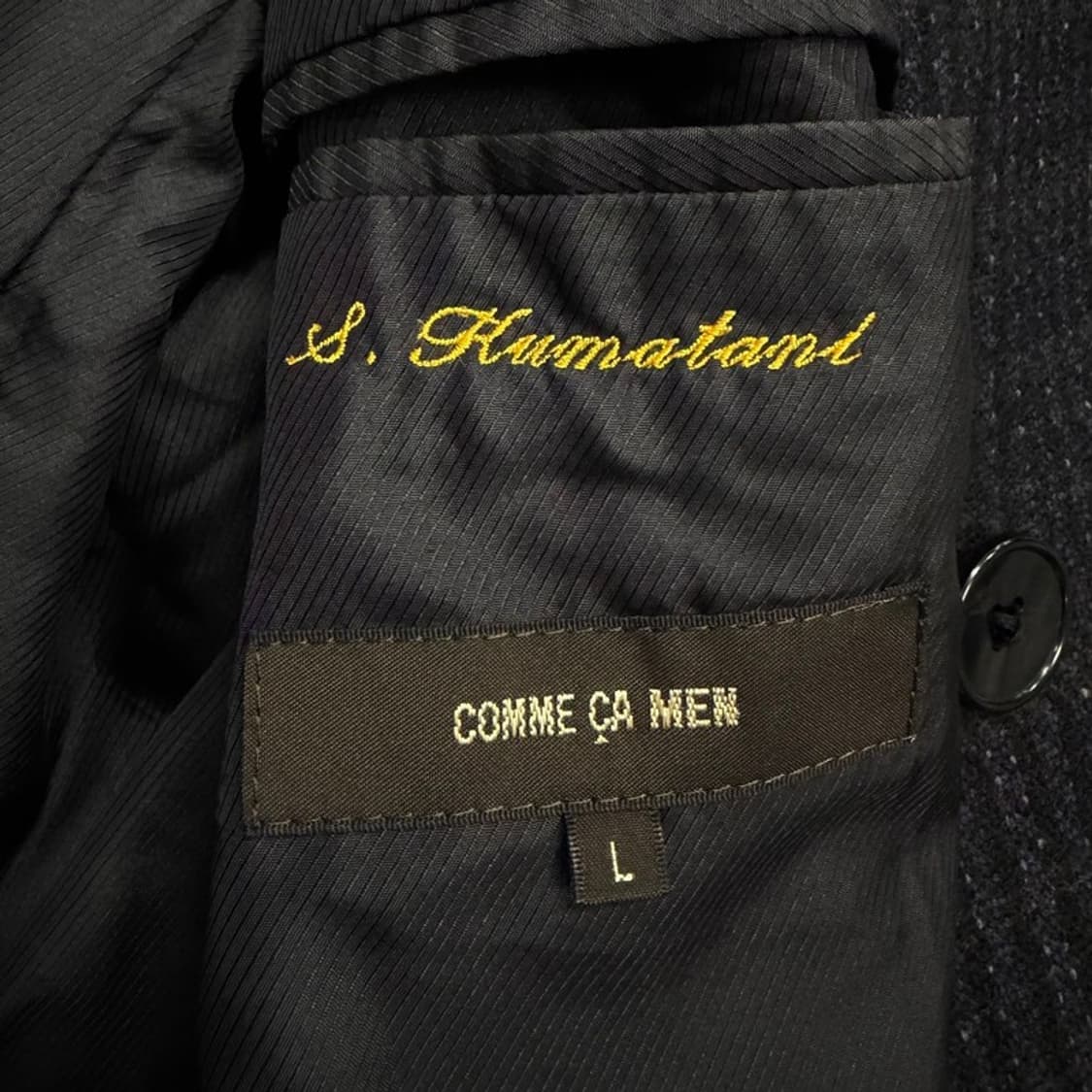 꼼사이즘 맨 울 체크 더블코트v2007 상품이미지6