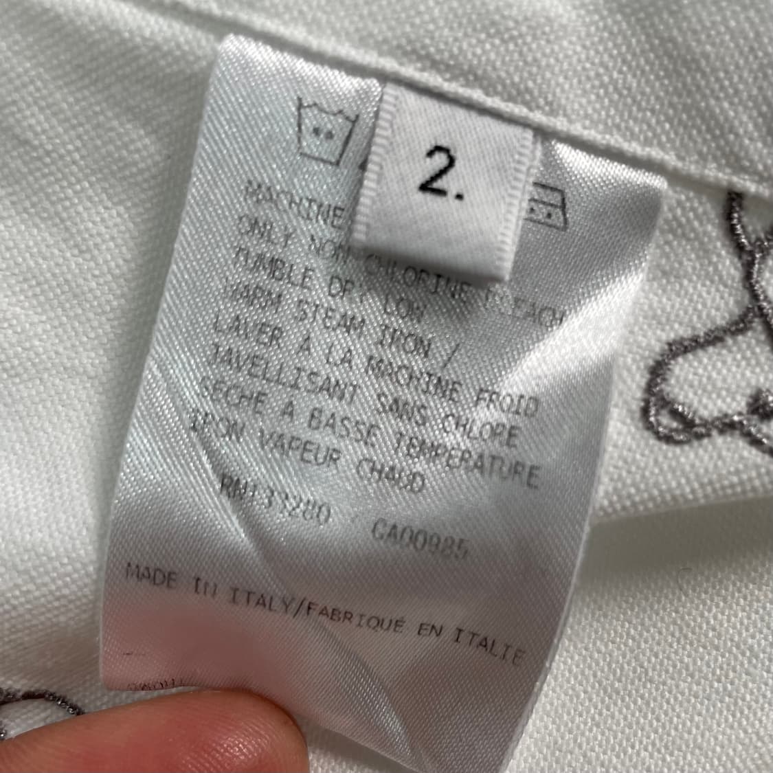 톰브라운 자수 옥스포드 화이트 셔츠 상품이미지7