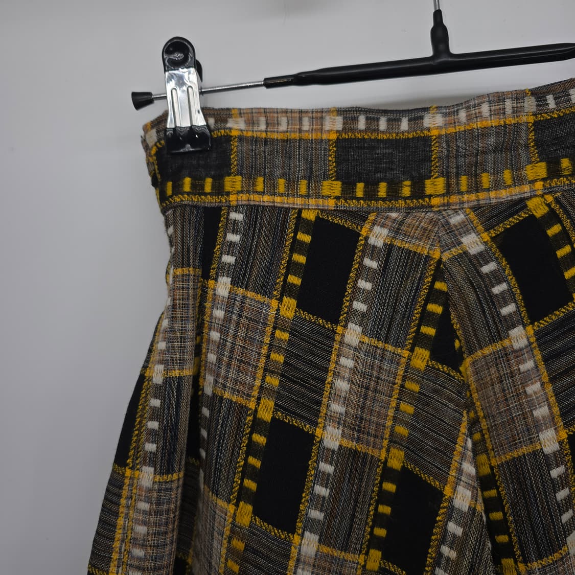 하이웨이스트 체크 롱스커트 XS 상품이미지10