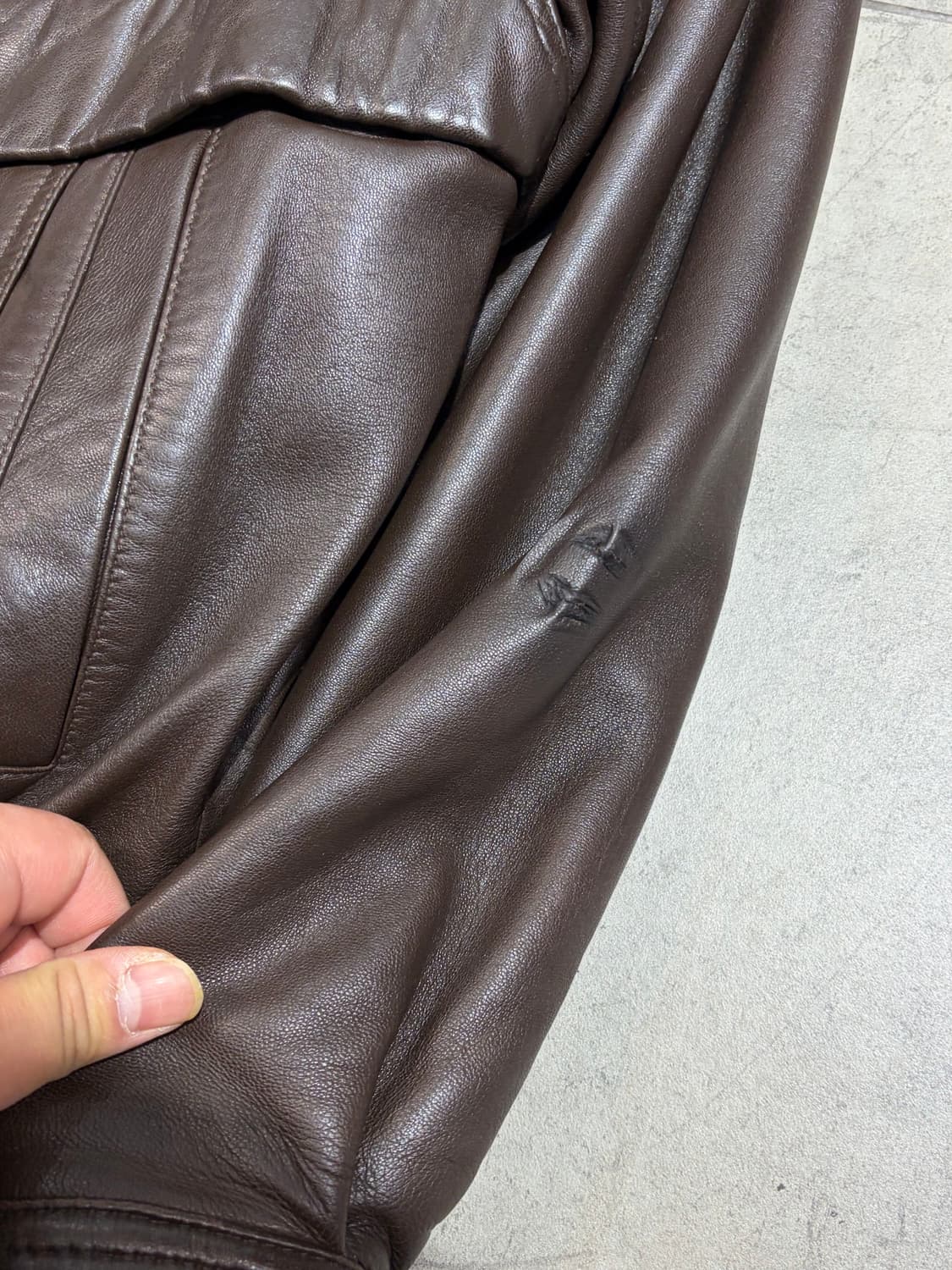 90s 입생로랑 양가죽 봄버자켓 상품이미지9