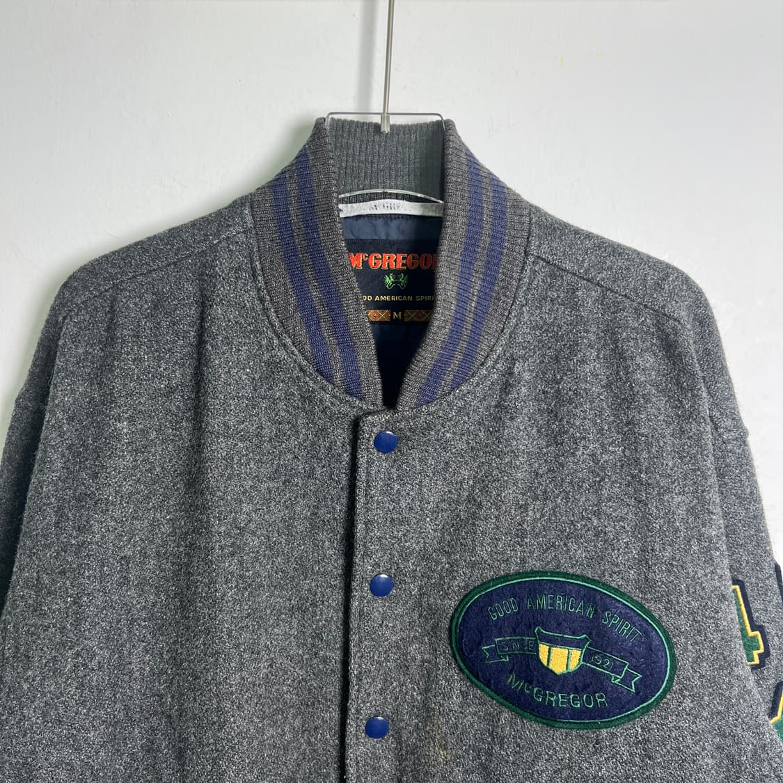 90's 맥그리거 울 바시티 자켓 M 상품이미지4