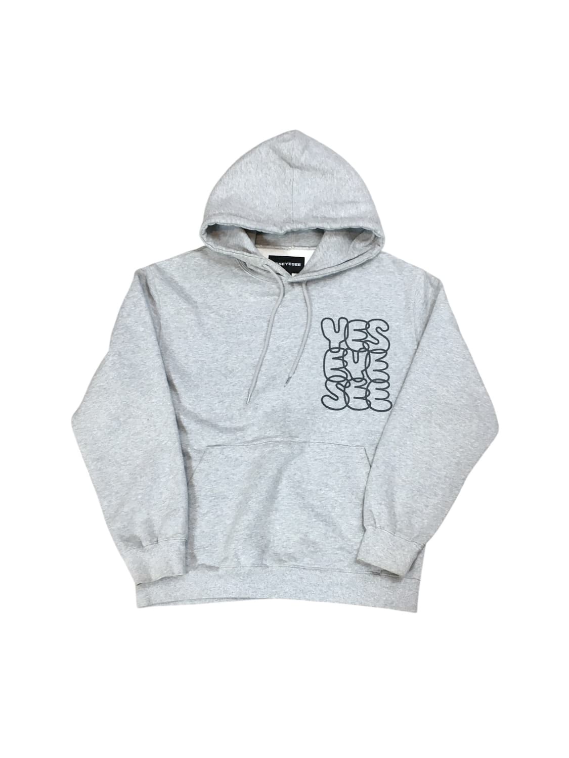 예스아이씨 빅로고 후드티 멜란지그레이 상품이미지2