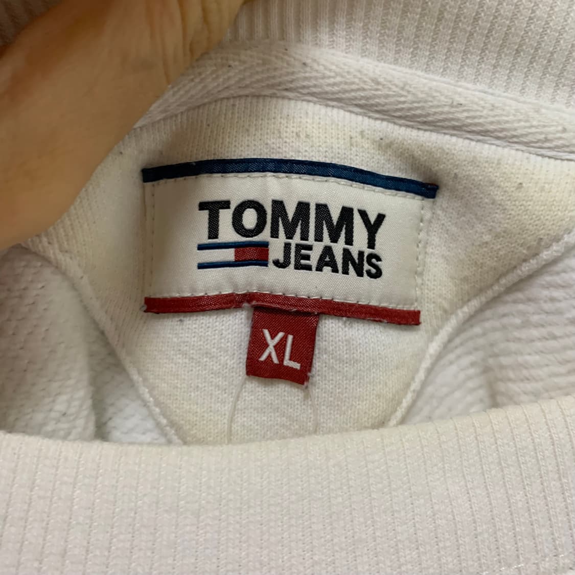 타미힐피거 타미진스 아이보리 화이트 빈티지 맨투맨 XL 상품이미지5