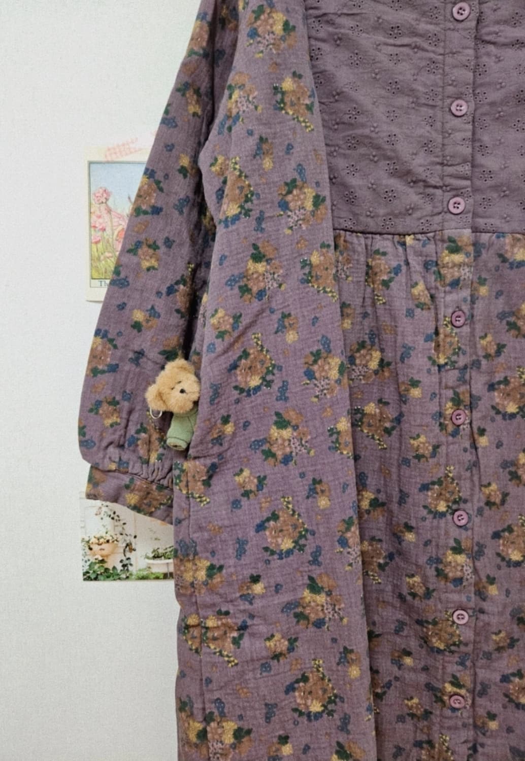 딸기쨈프로젝트 모리걸 잔꽃누빔 원피스 상품이미지6