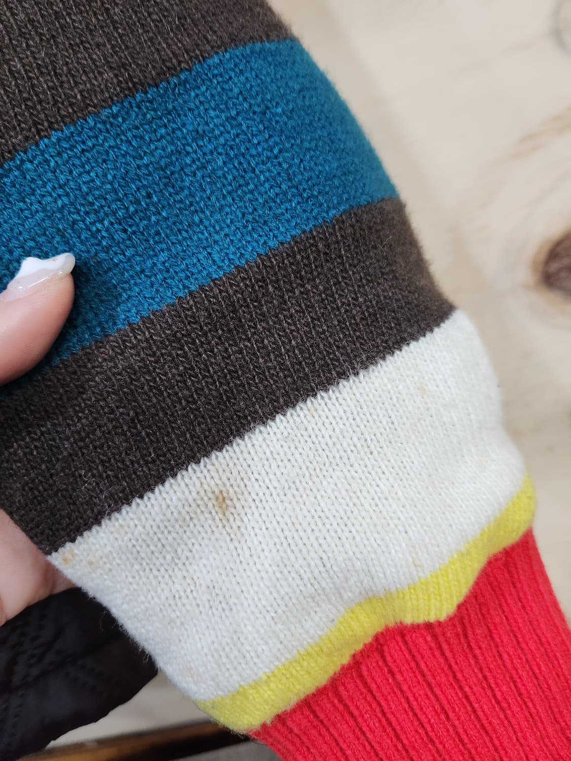 551) 루이까스텔 방풍 니트 배색 자켓 상품이미지8