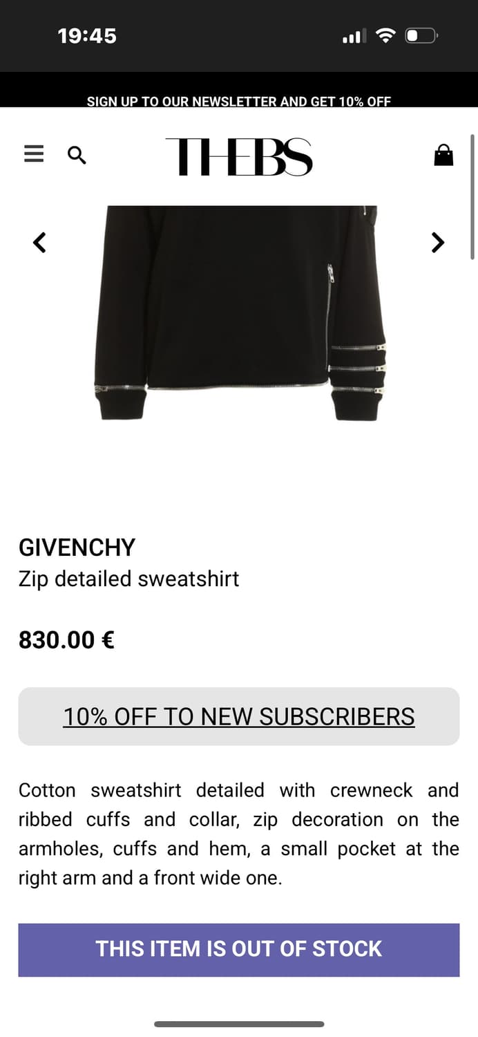 17FW Riccardo Tisci Zip Sweat 상품이미지3
