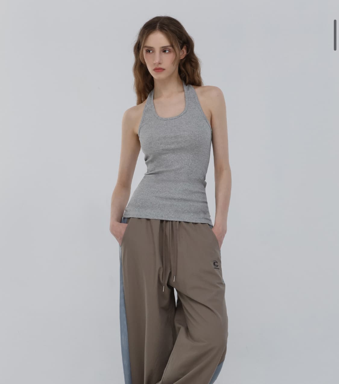 칙스 스탠다드 골지 홀터넥 멜란지 상품이미지2