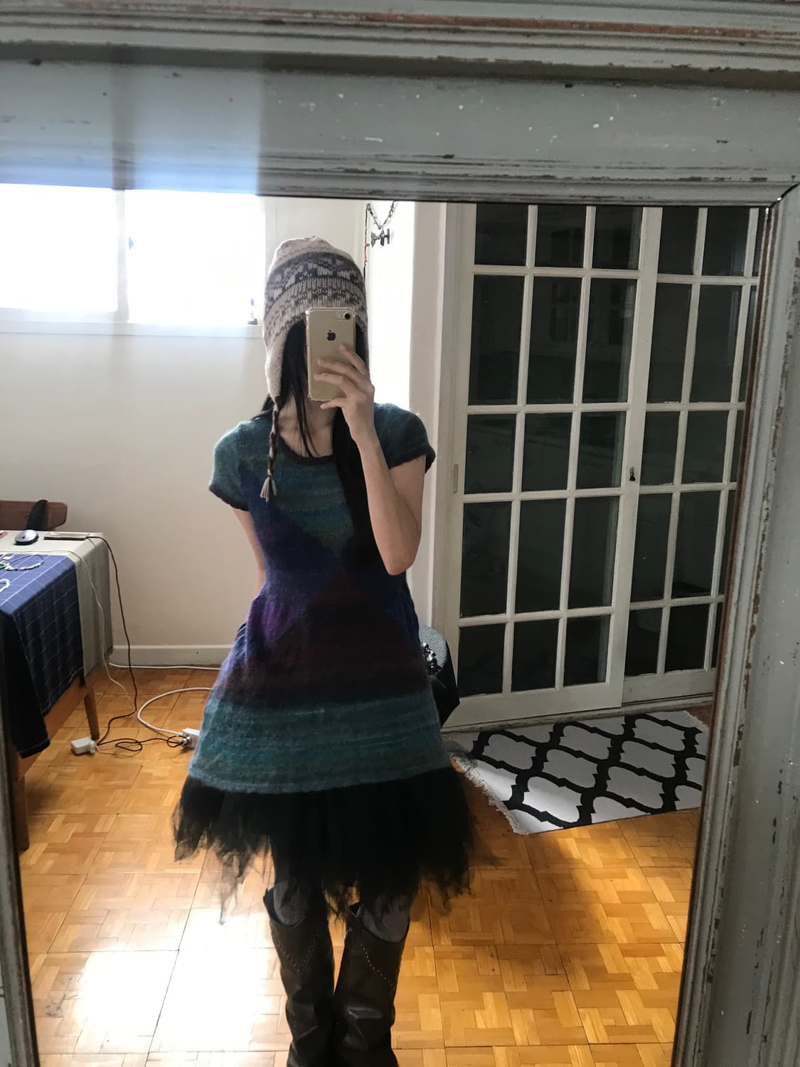 vintage pattern knit 상품이미지1