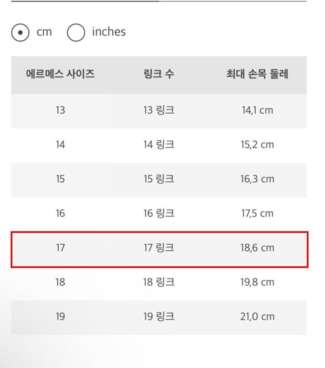 [mm17] 에르메스 샹달 팔찌 미디움 mm 17링크 상품이미지5