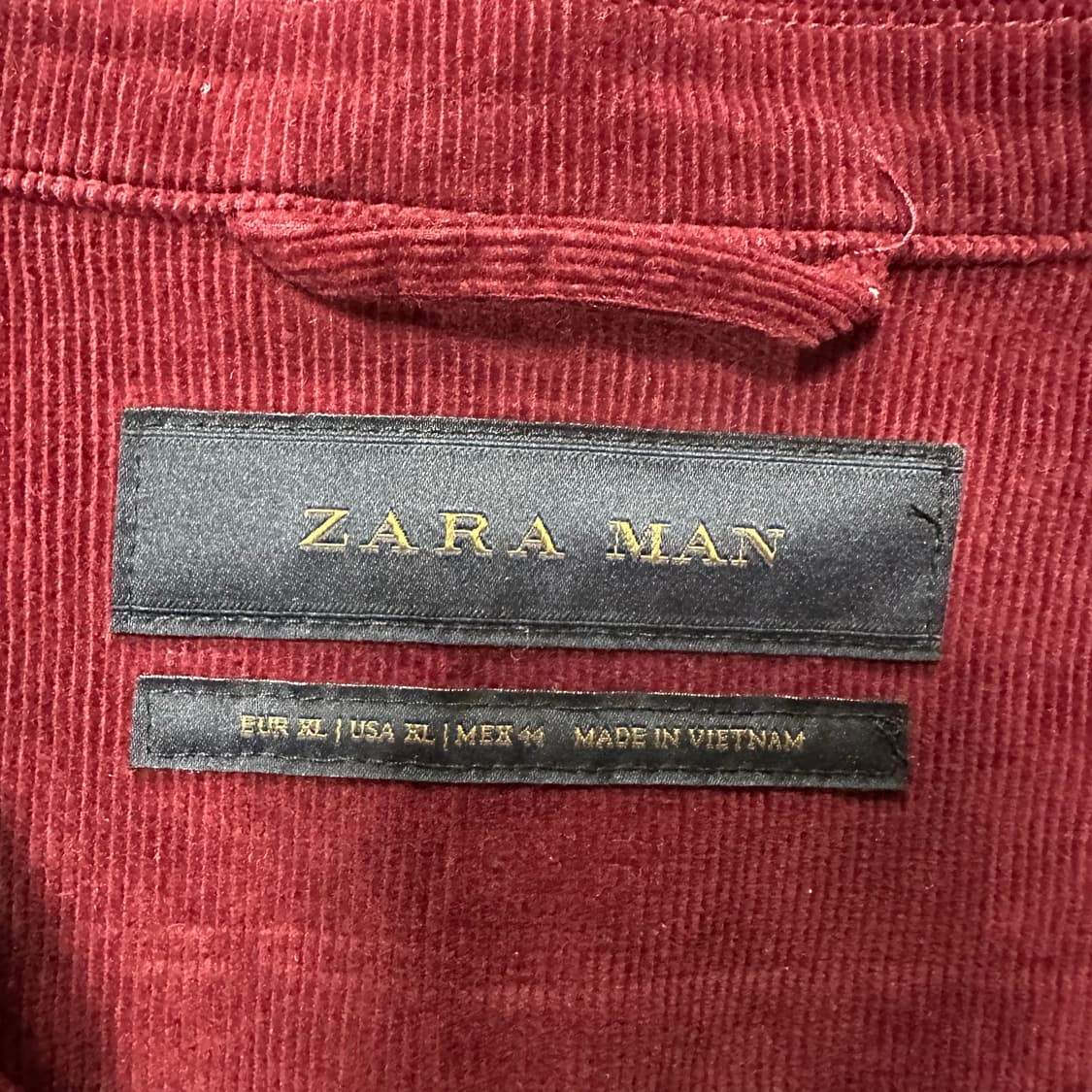 ✨ (바배) 자라 맨 코듀로이 버건디 자켓 상품이미지4