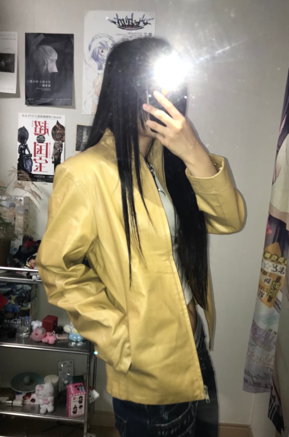 L.s.t 재패니즈 베이지 돈피 레더자켓 상품이미지1