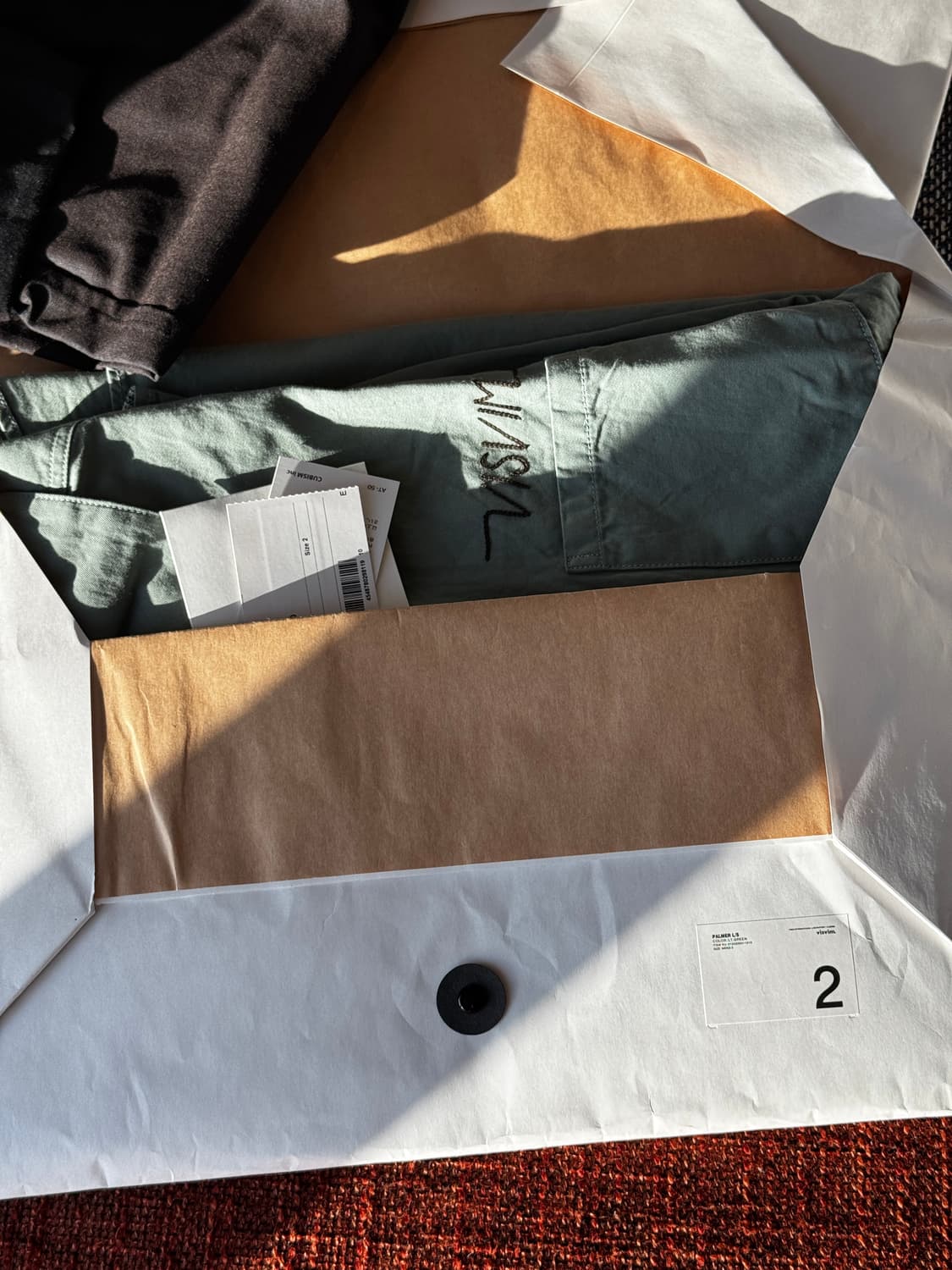 (2사이즈)25fw 비즈빔 visvim palmer 셔츠 그린컬러 미개봉 상품이미지2