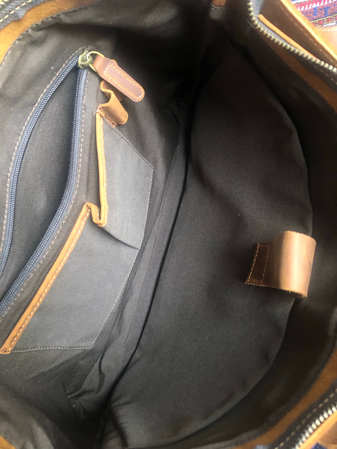 빈티지 브라운 레더 토트백 미사용 상품이미지3