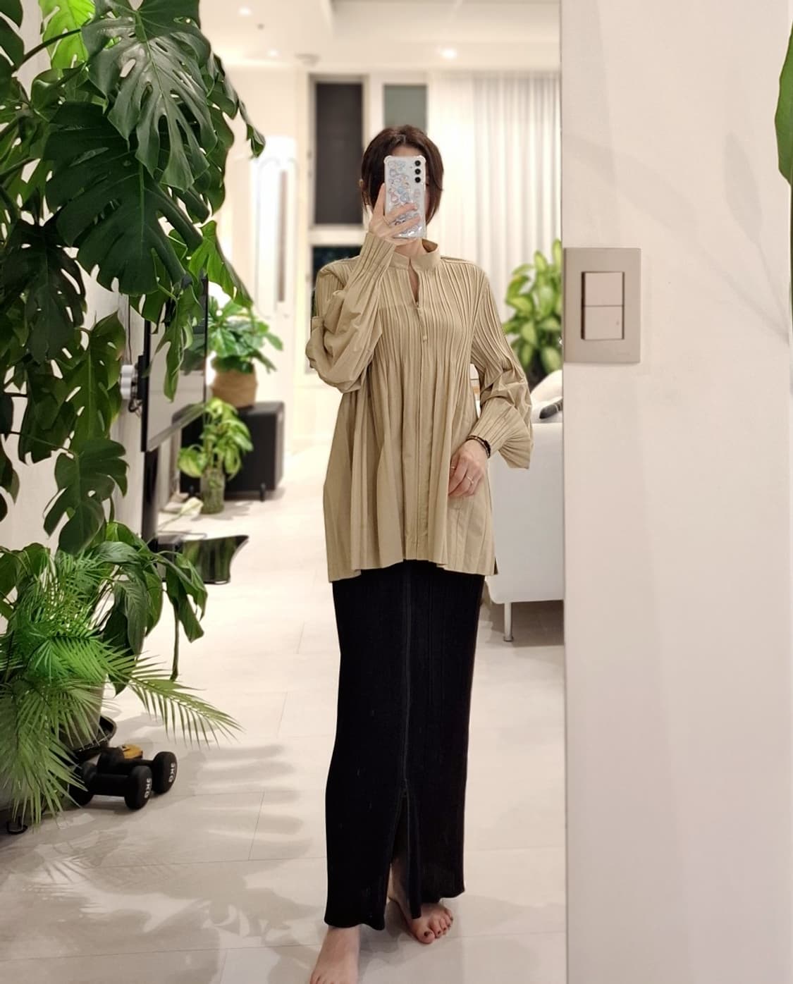 플리츠플리즈 저운티 집업 코트 베이지 이세이미야케 상품이미지8