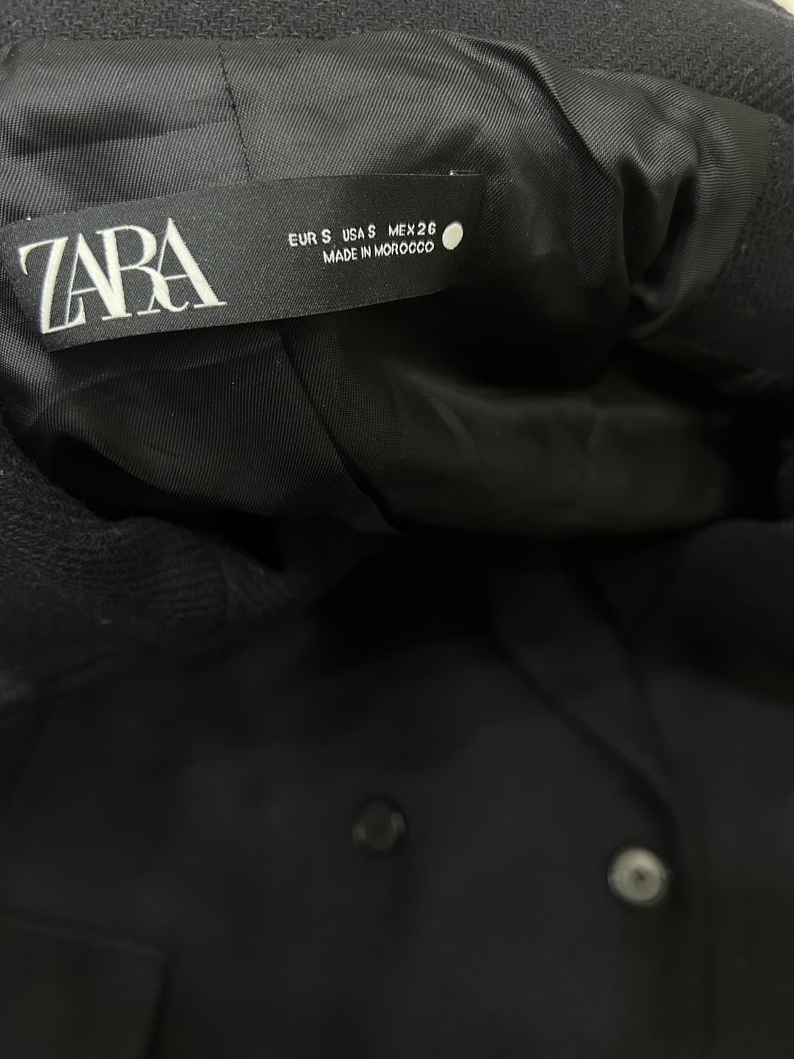 [한국M]ZARA 오버핏 울 더블 롱코트/블랙 상품이미지5