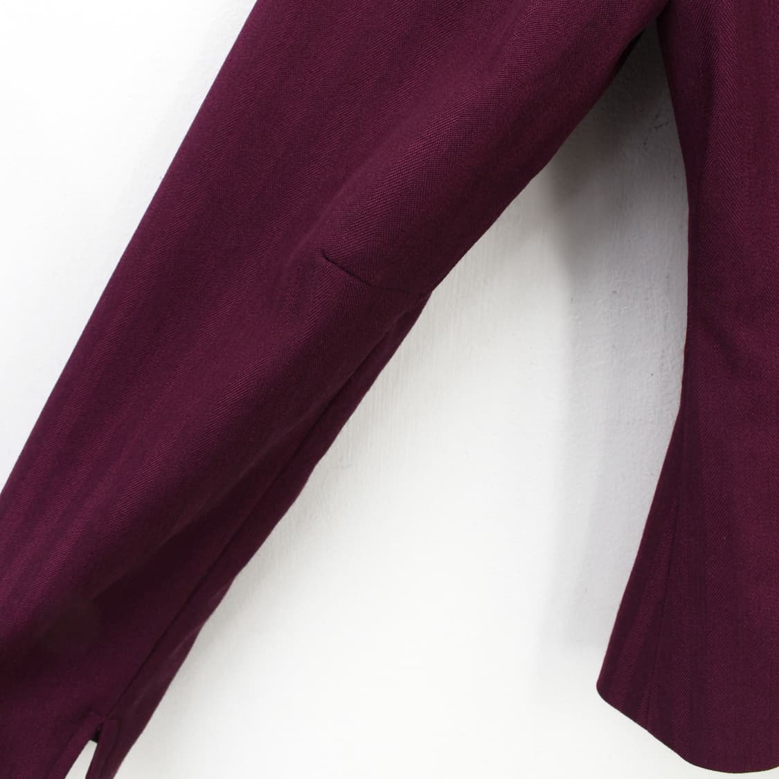 일본 빈티지 퍼플 와인 써머 울 자켓 스커트 세트 상품이미지8