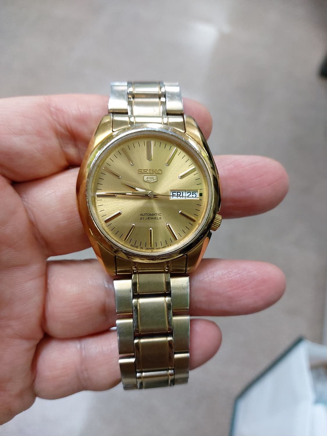 세이코5 골드 콤비 오토매틱 시계 상품이미지1