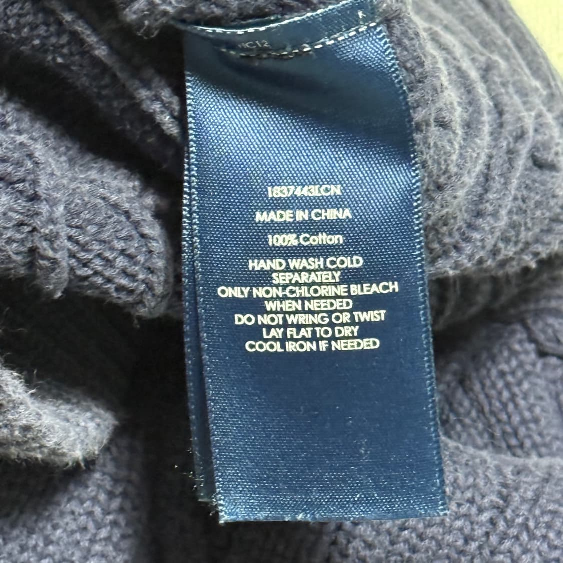 L 폴로랄프로렌 여성용 네이비 케이블 니트 상품이미지5