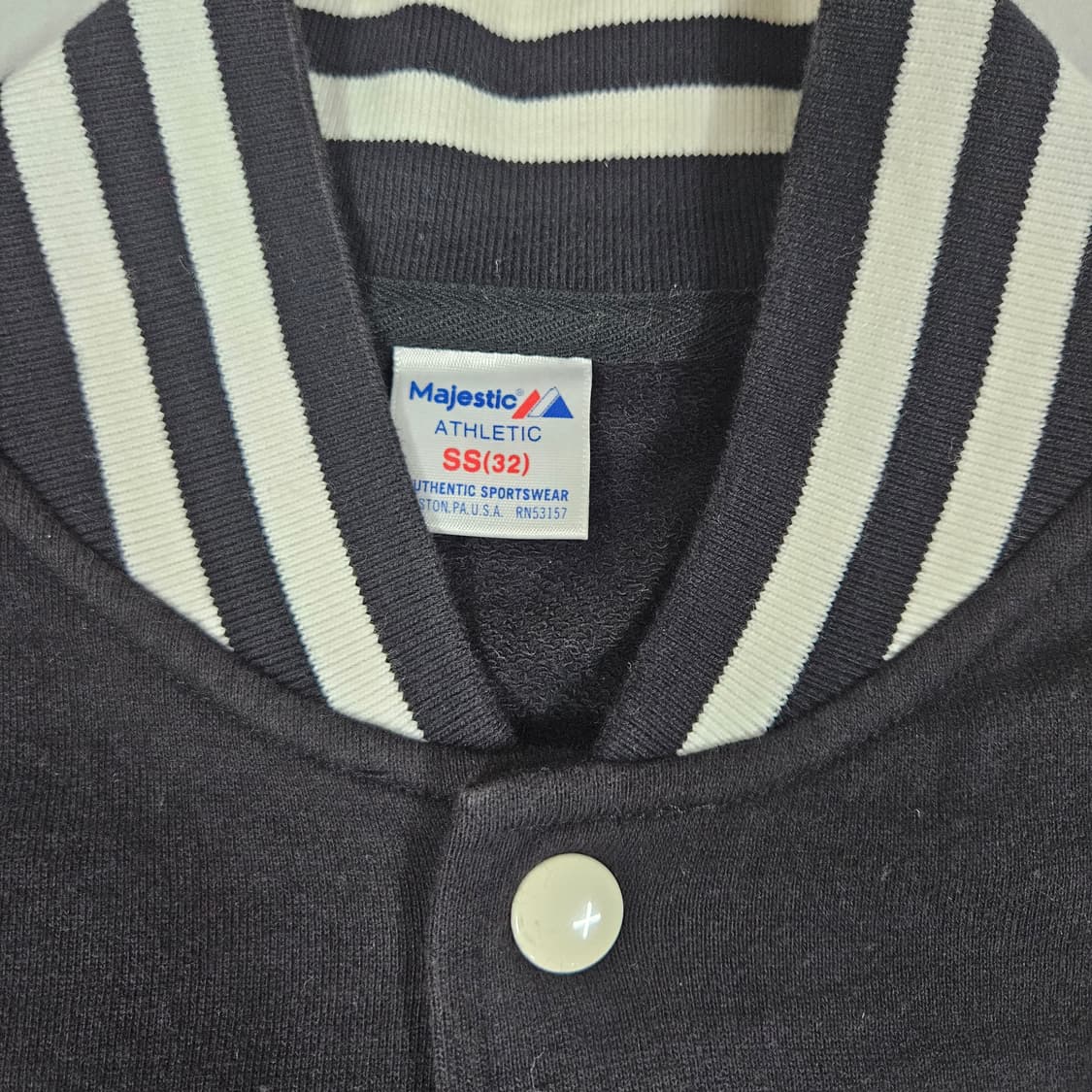 마제스틱 뉴욕 양키스 그레이 블랙 바시티 자켓 상품이미지3