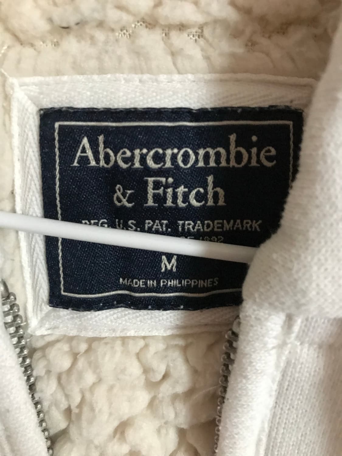 아베크롬비 후드집업 화이트 M 상품이미지2