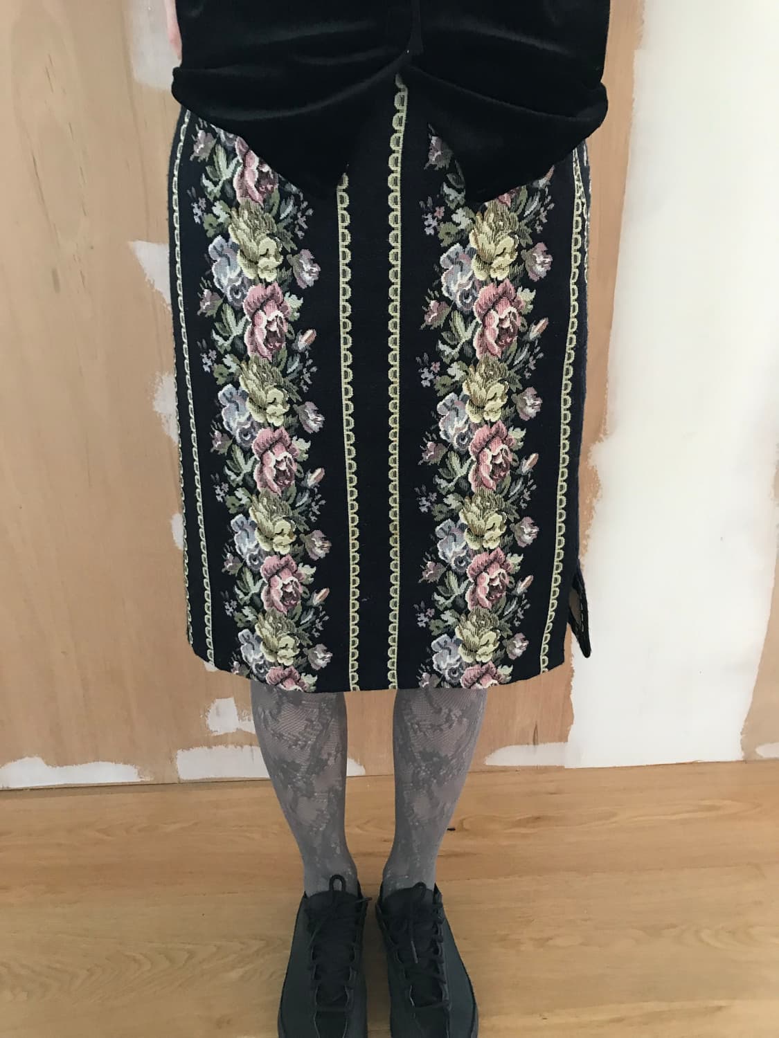 vintage flower pattern skirt  상품이미지1