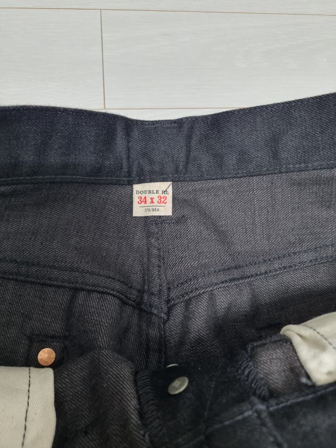 34/32 RRL 빈티지 파이브포켓  블랙온블랙 블온블 상품이미지4