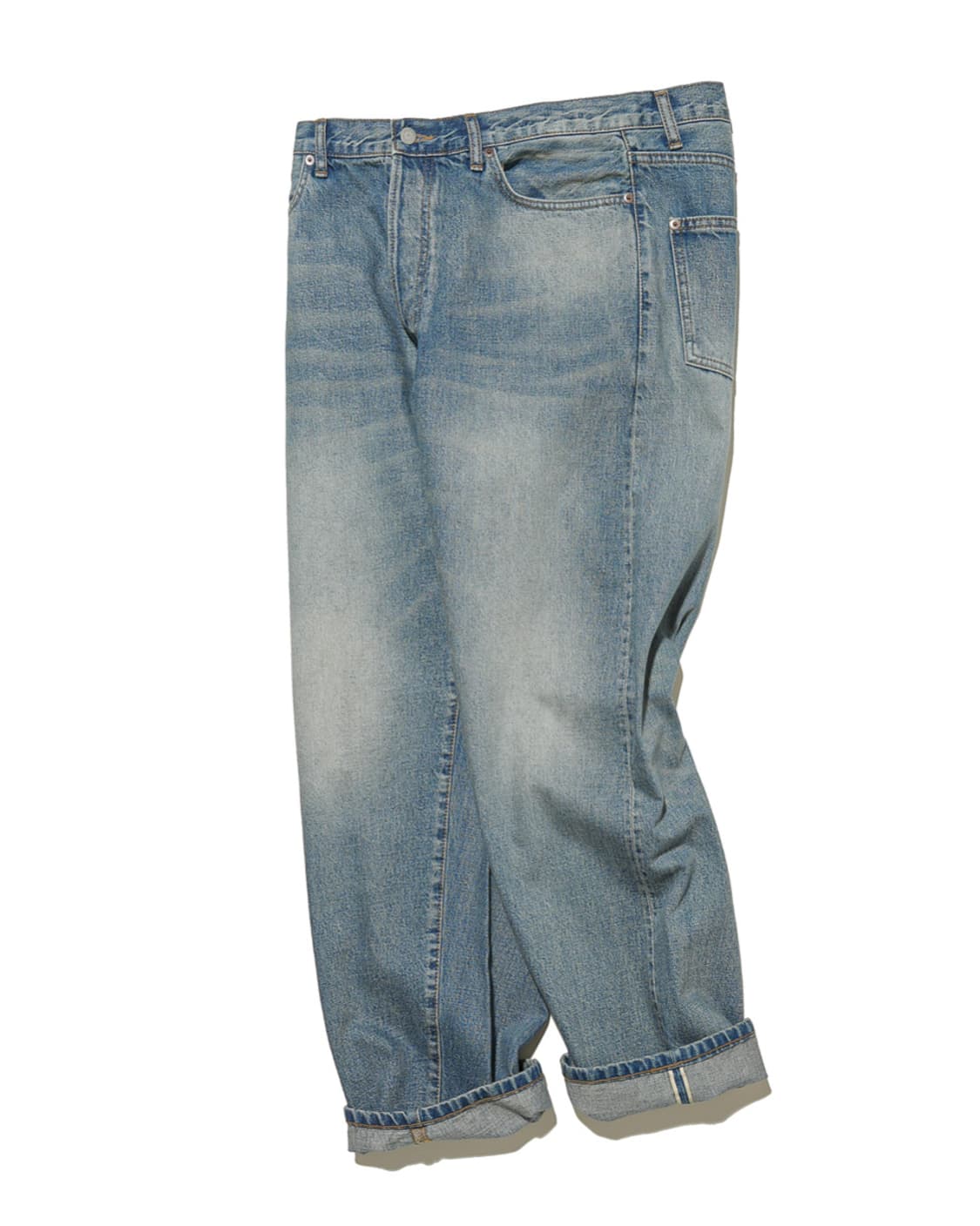 아워셀브스 와이드테이퍼드 데님팬츠 워시드블루 상품이미지3