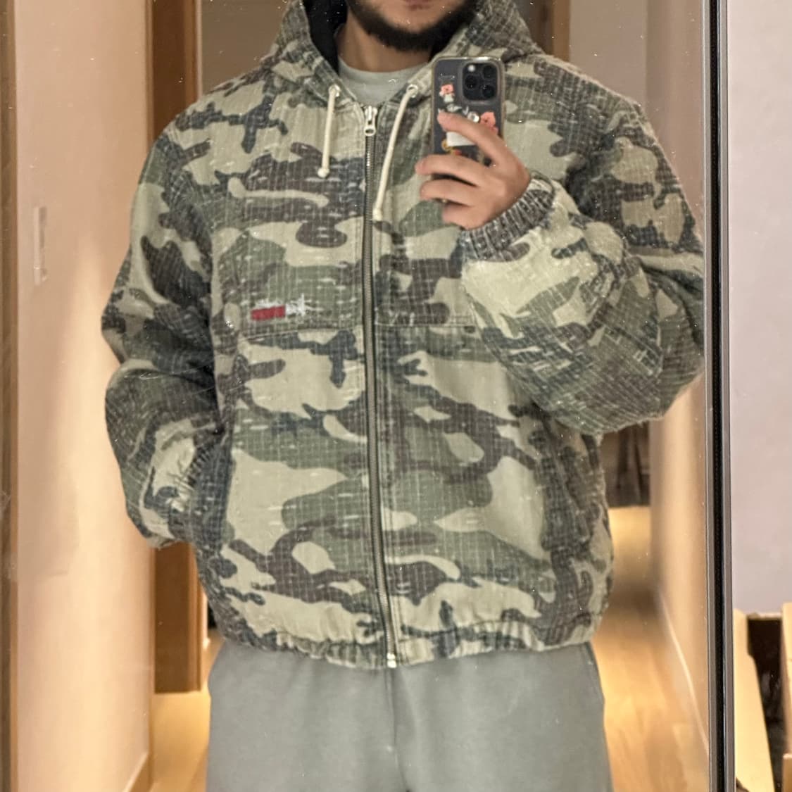 스투시 워크자켓 니들펀치 카모 XXL 상품이미지2