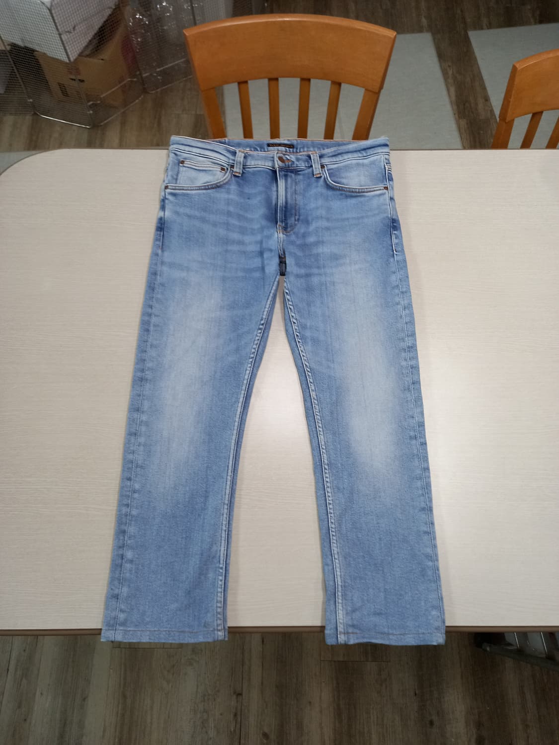 34 NudieJeans 워싱 스판 슬림일자진 34-514 상품이미지1