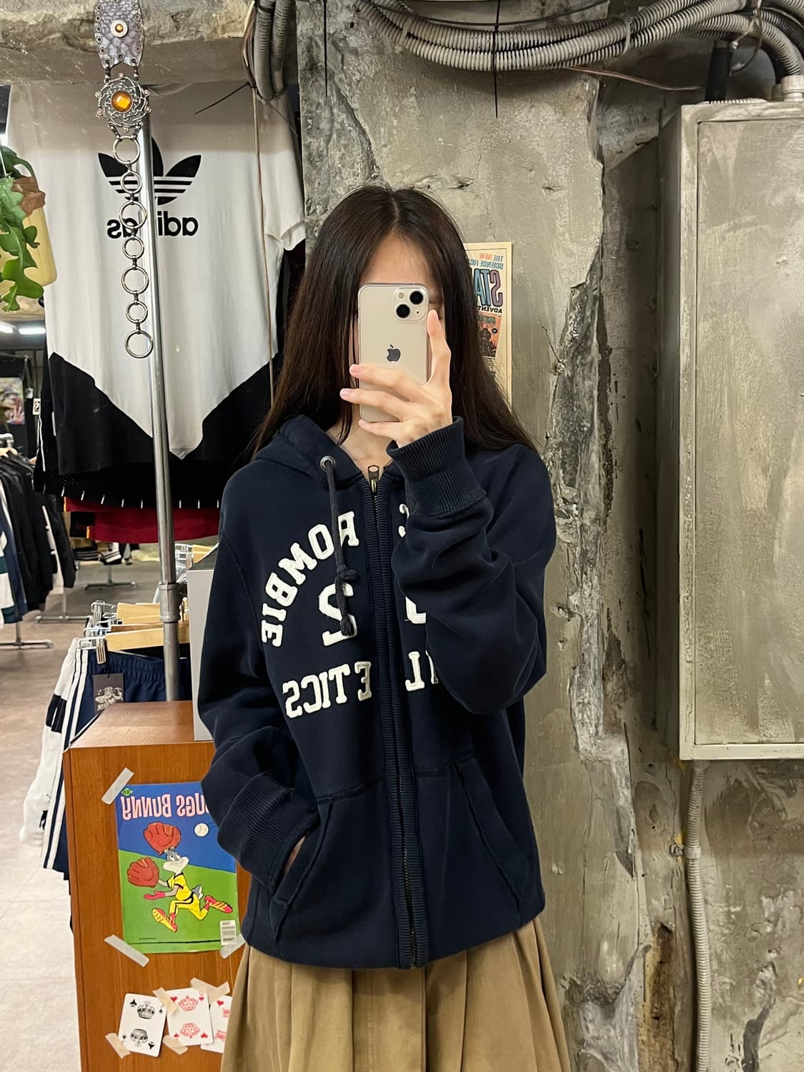 아베크롬비 후드집업 네이비 L #csz419 상품이미지2