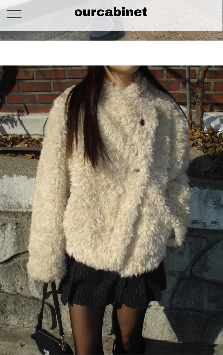 급처!!!! 포장지 그대로임 아워캐비넷 퍼자켓 상품이미지3