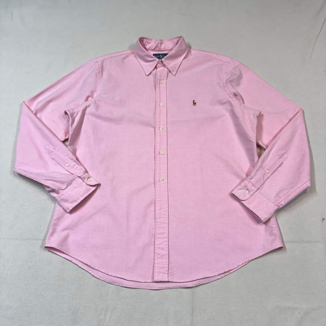 XL) 폴로 랄프로렌 클래식 핑크 옥스포드 셔츠 커스텀핏 상품이미지1
