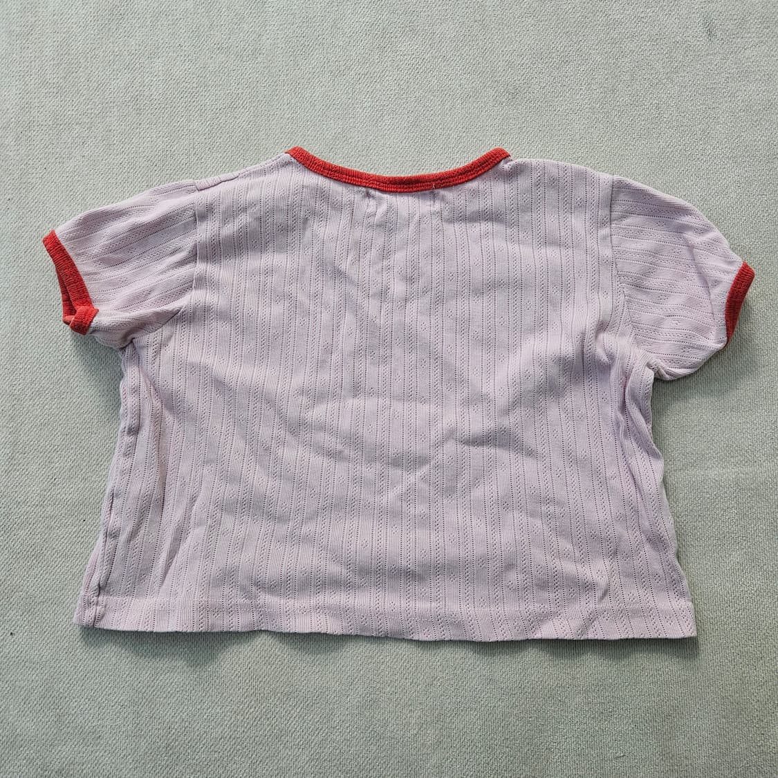 JS OUR 키즈 핑크 크롭 반팔티 0408Y 상품이미지2