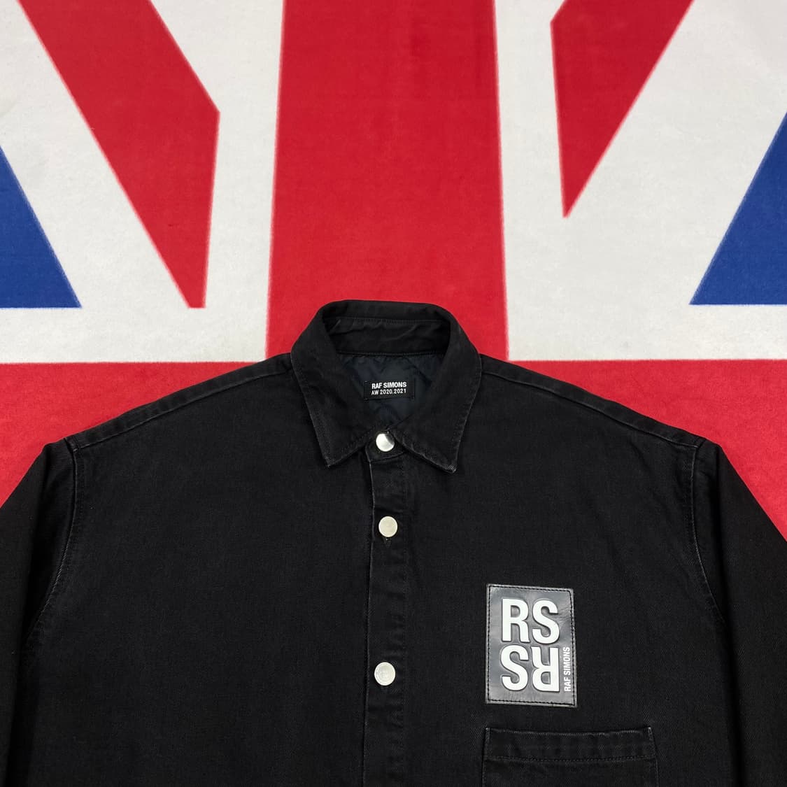 라프시몬스 패디드 빅핏 데님셔츠 실측3XL 상품이미지4