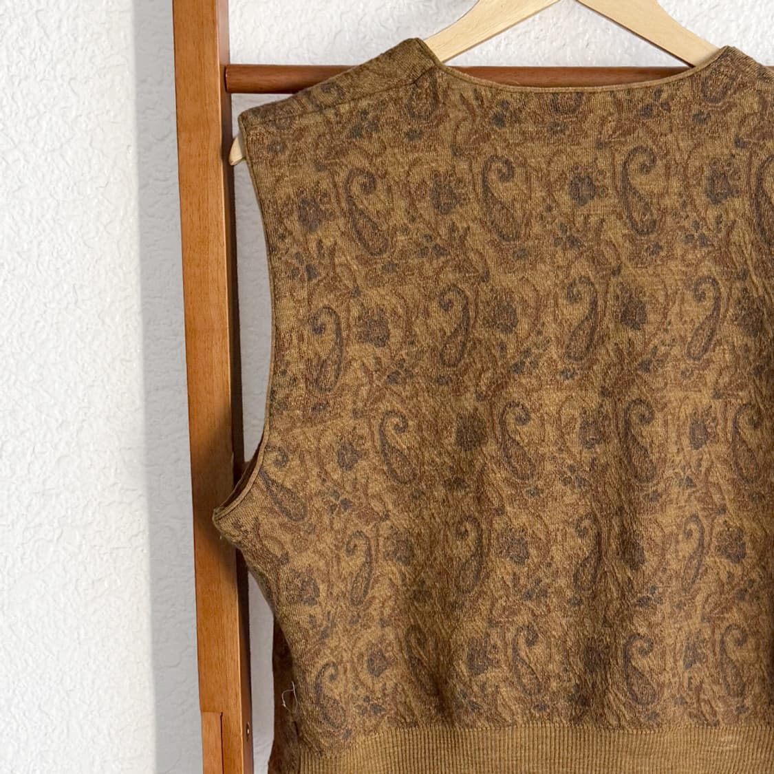 [GRAN SASSO] 올리브 모카 페이즐리 니트 베스트 상품이미지7