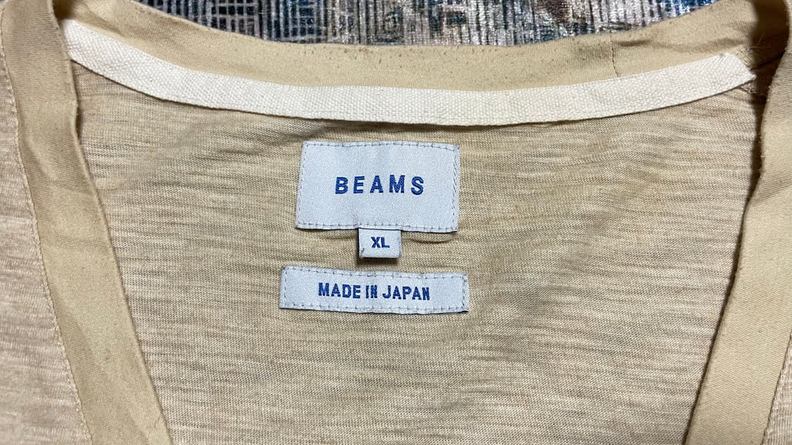 JPN 일본 빈티지 y2k 모리걸 BEAMS 빔즈 베이지 슬럽코튼 가디건 상품이미지7