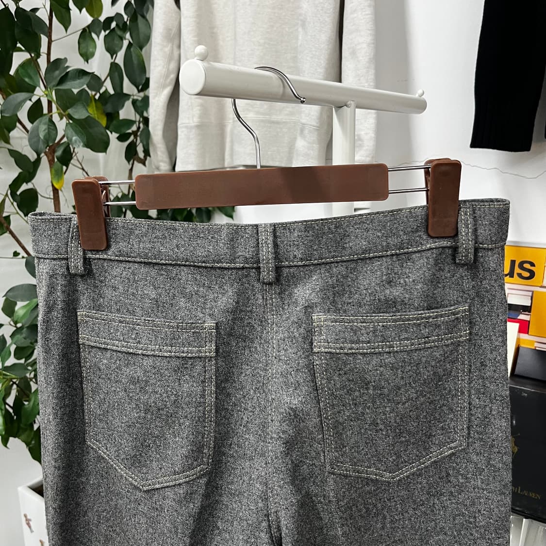 샤넬 우먼 스티치 울 와이드 팬츠 40 상품이미지7