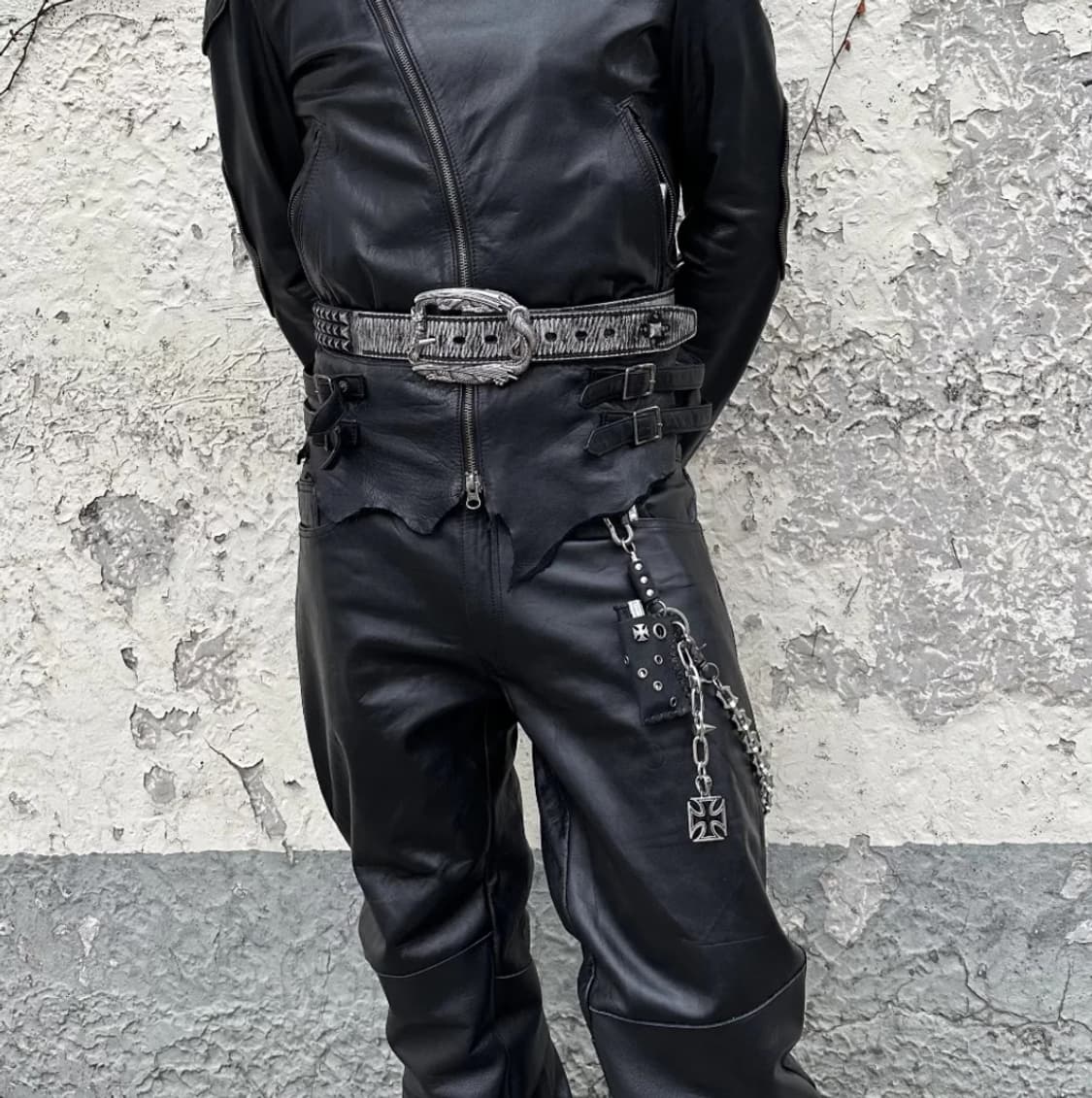 크로스 스파이크 레더 키링 상품이미지2