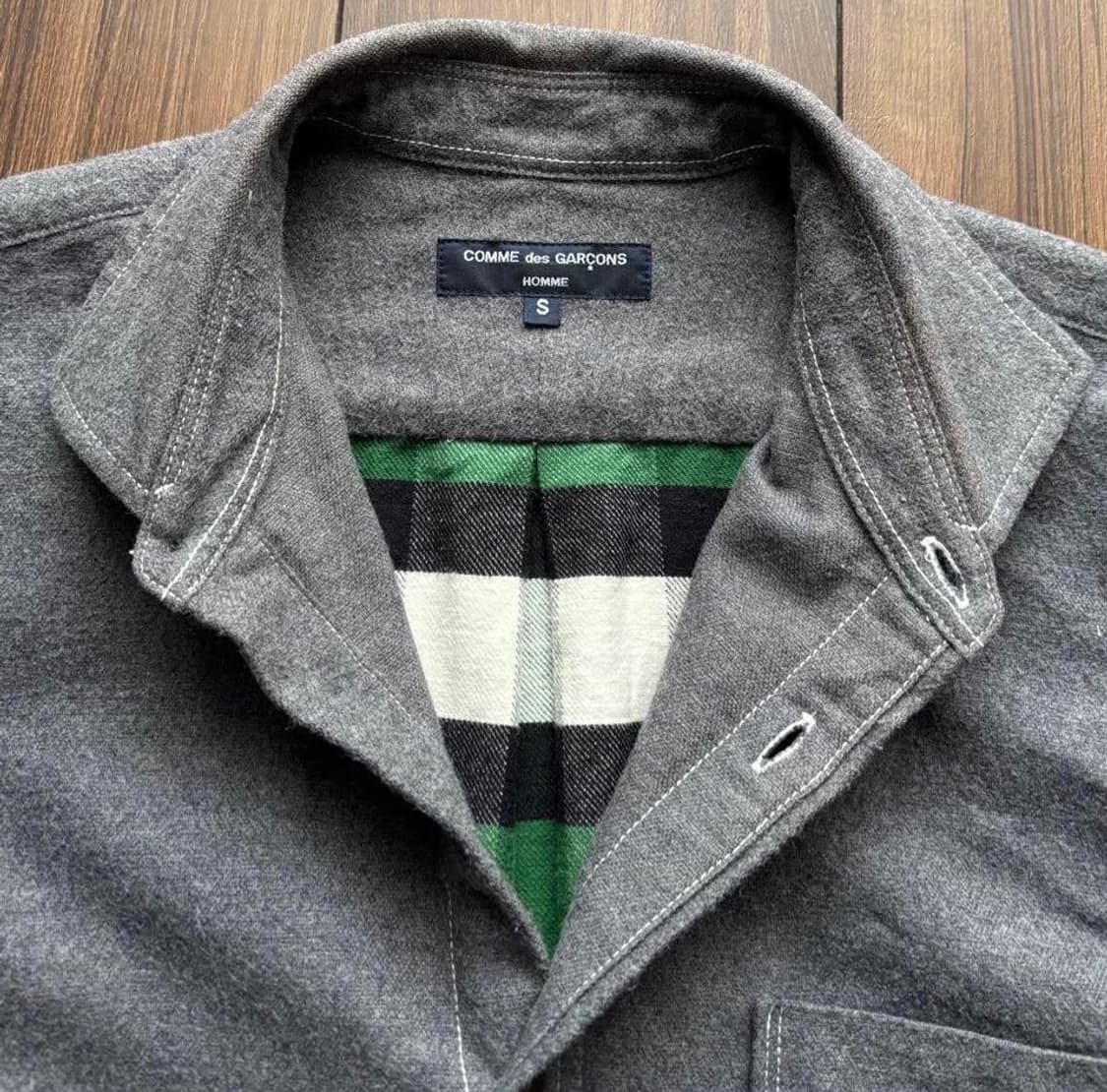 꼼데가르송 옴므 후면 체크 셔츠 상품이미지3