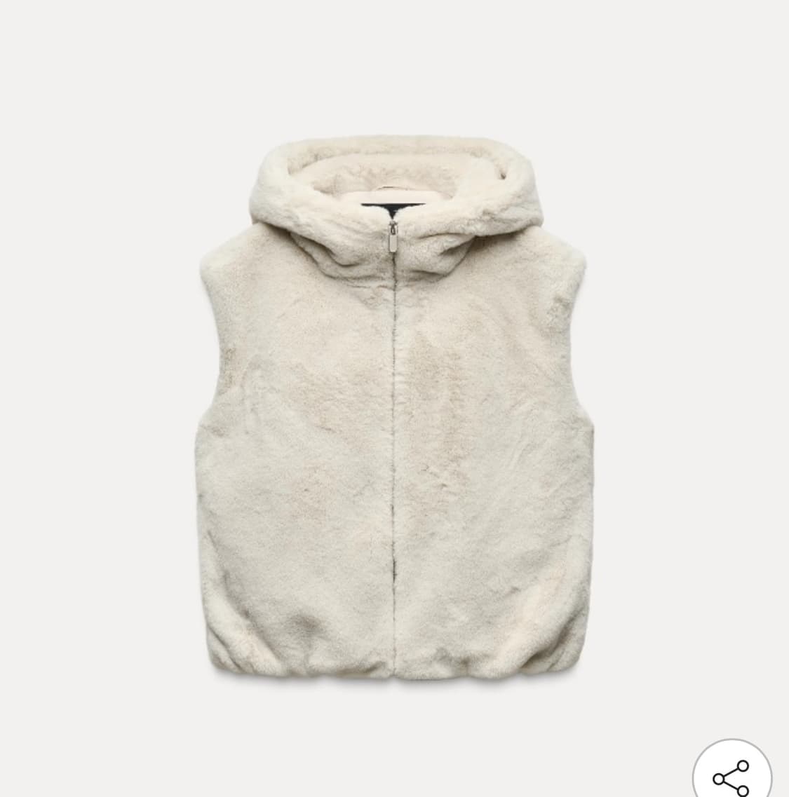 ZARA 자라 페이크 퍼 후드 베스트 6318/515 인조 밍크 털 조끼 상품이미지1