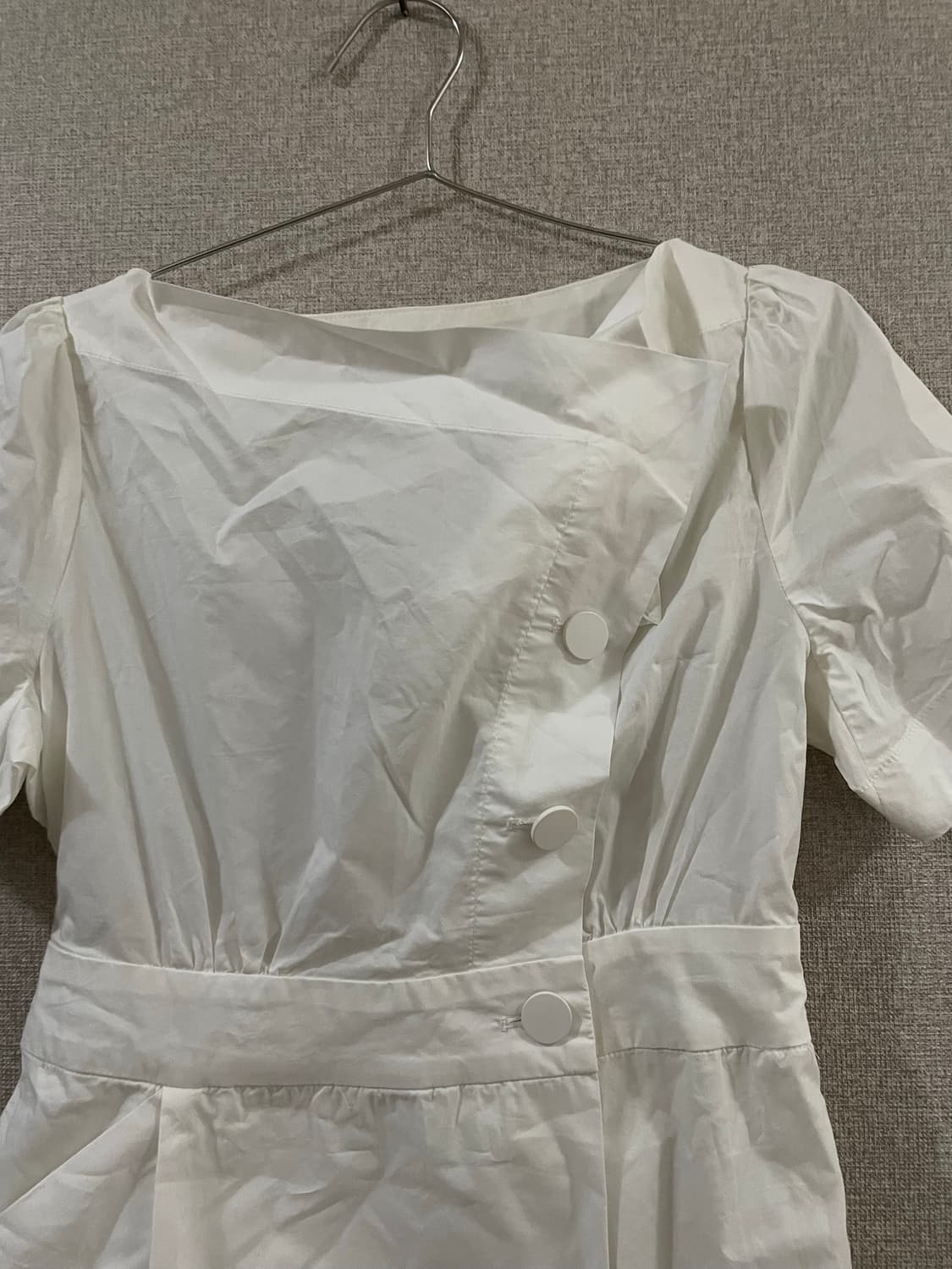 화이트 미니 랩 원피스 상품이미지3