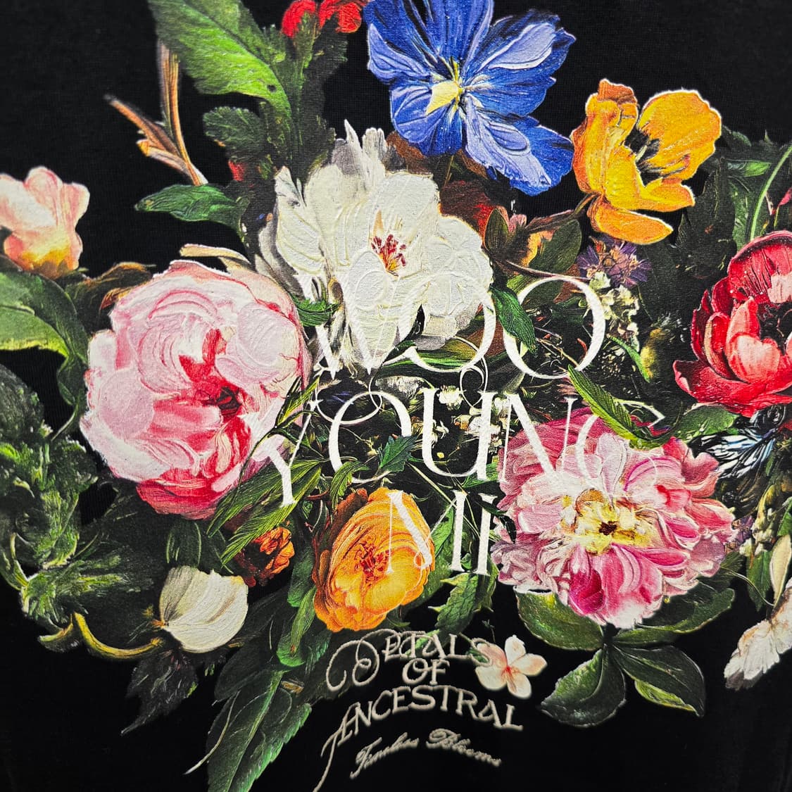 25ss 우영미 플라워 백로고 반팔 티셔츠 52사이즈 110 판매 상품이미지2