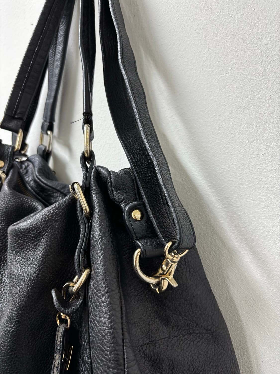 “Vintage“Y2K Black Leather Bag 상품이미지5