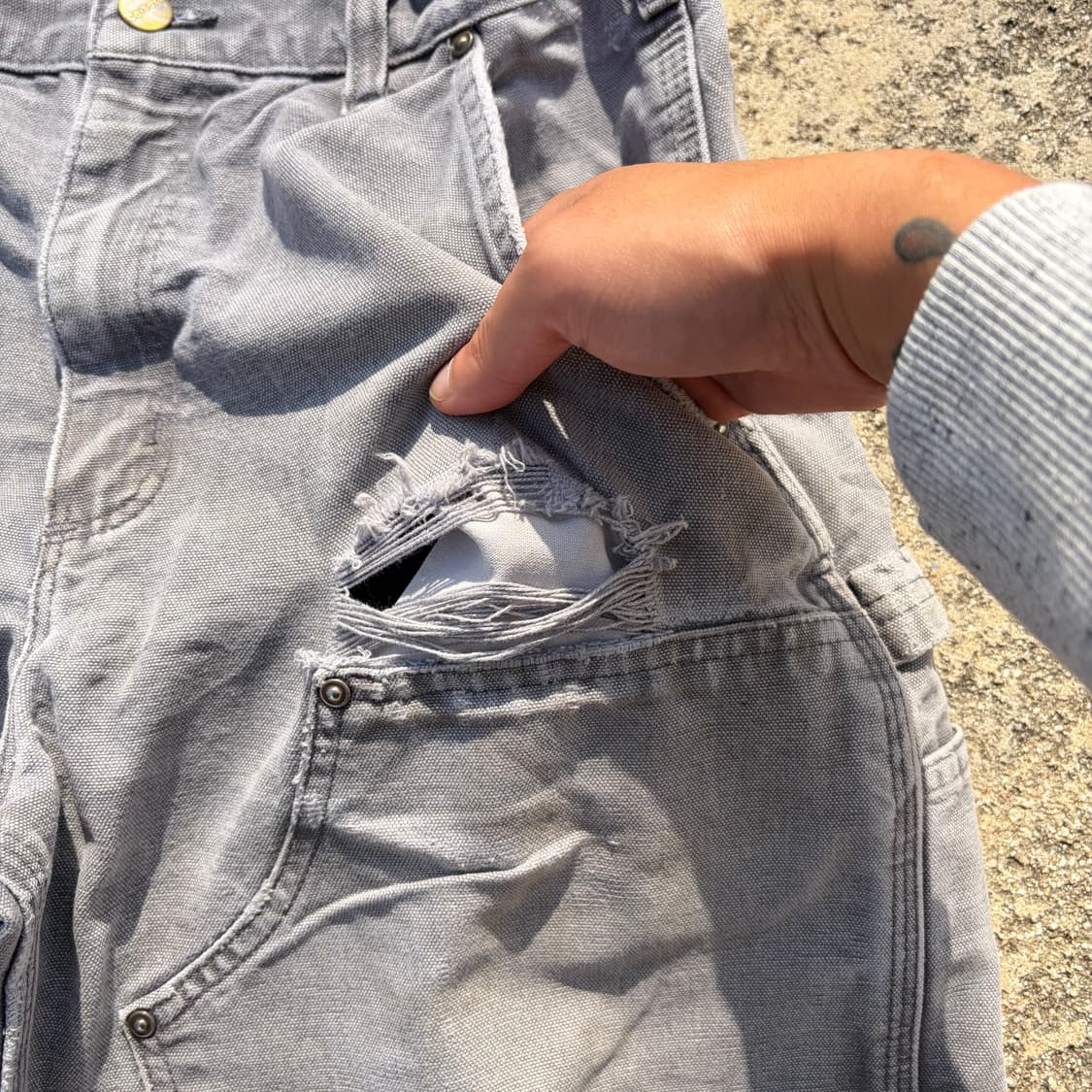 00s 칼하트 빈티지 B136 더블니 카펜터 워크팬츠 32x30 상품이미지5