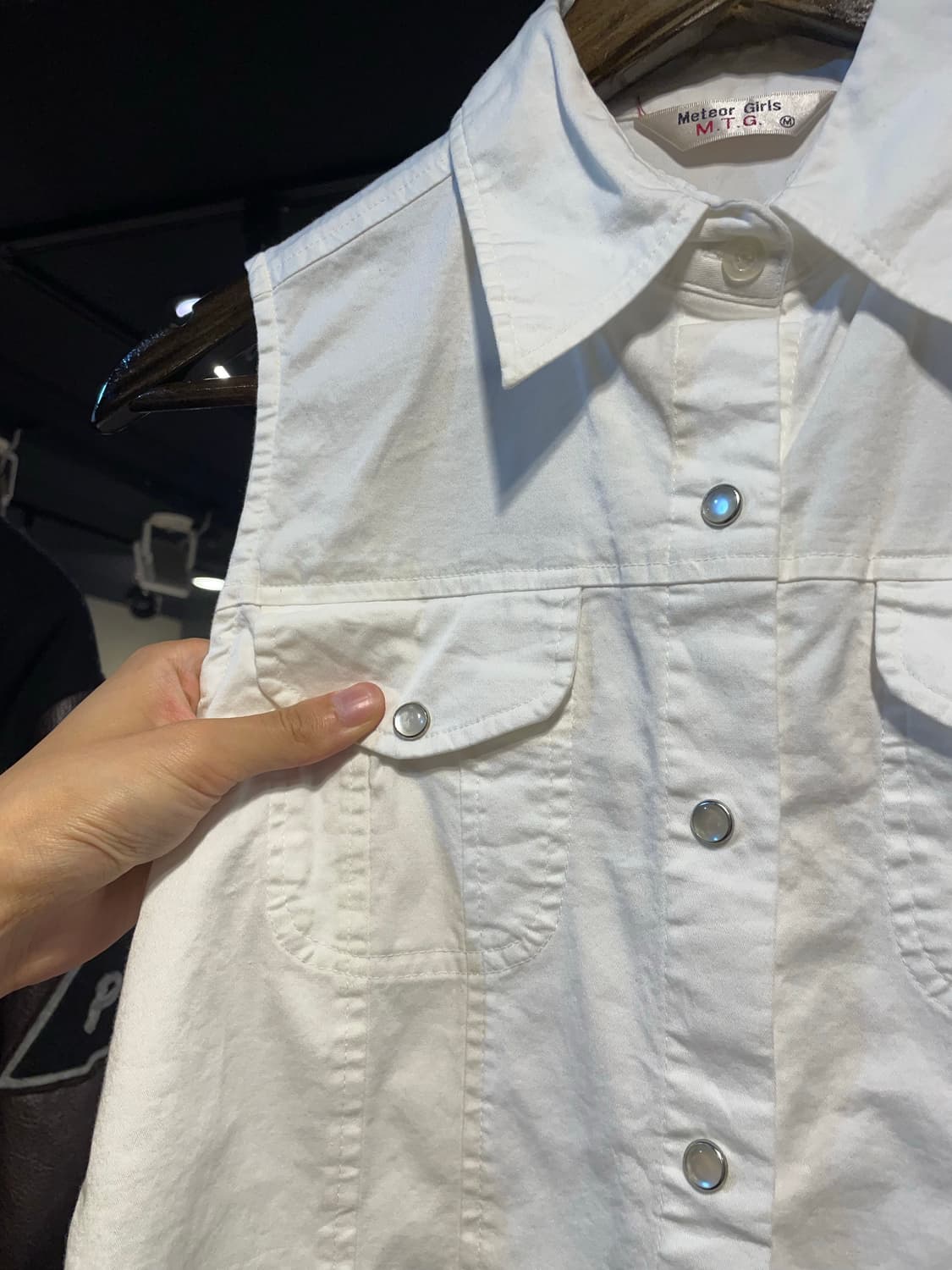 Vintage white vest 상품이미지2